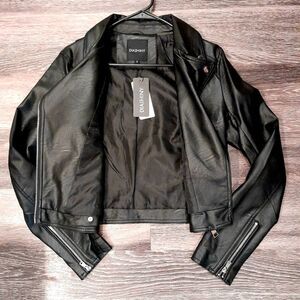 NEW! Black Leather Jacket